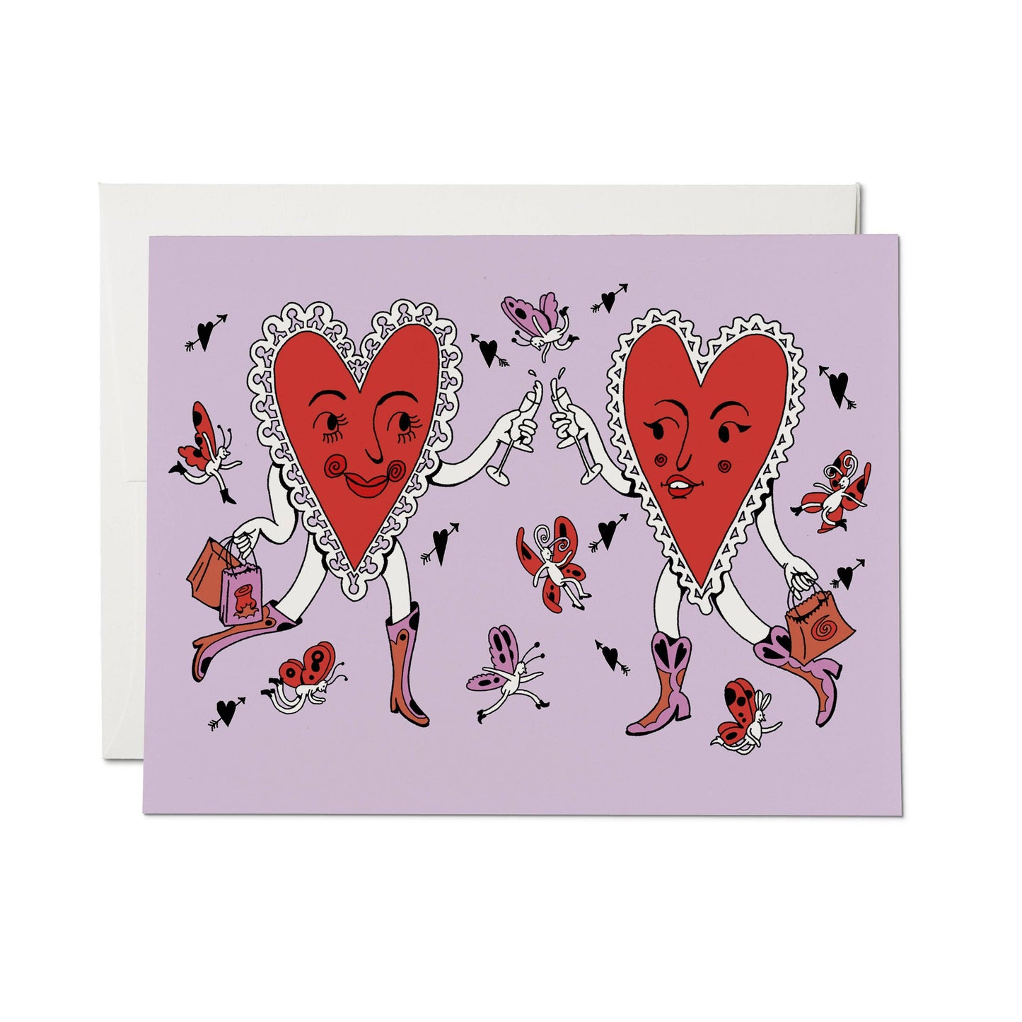 Heart Cheers Greeting Card