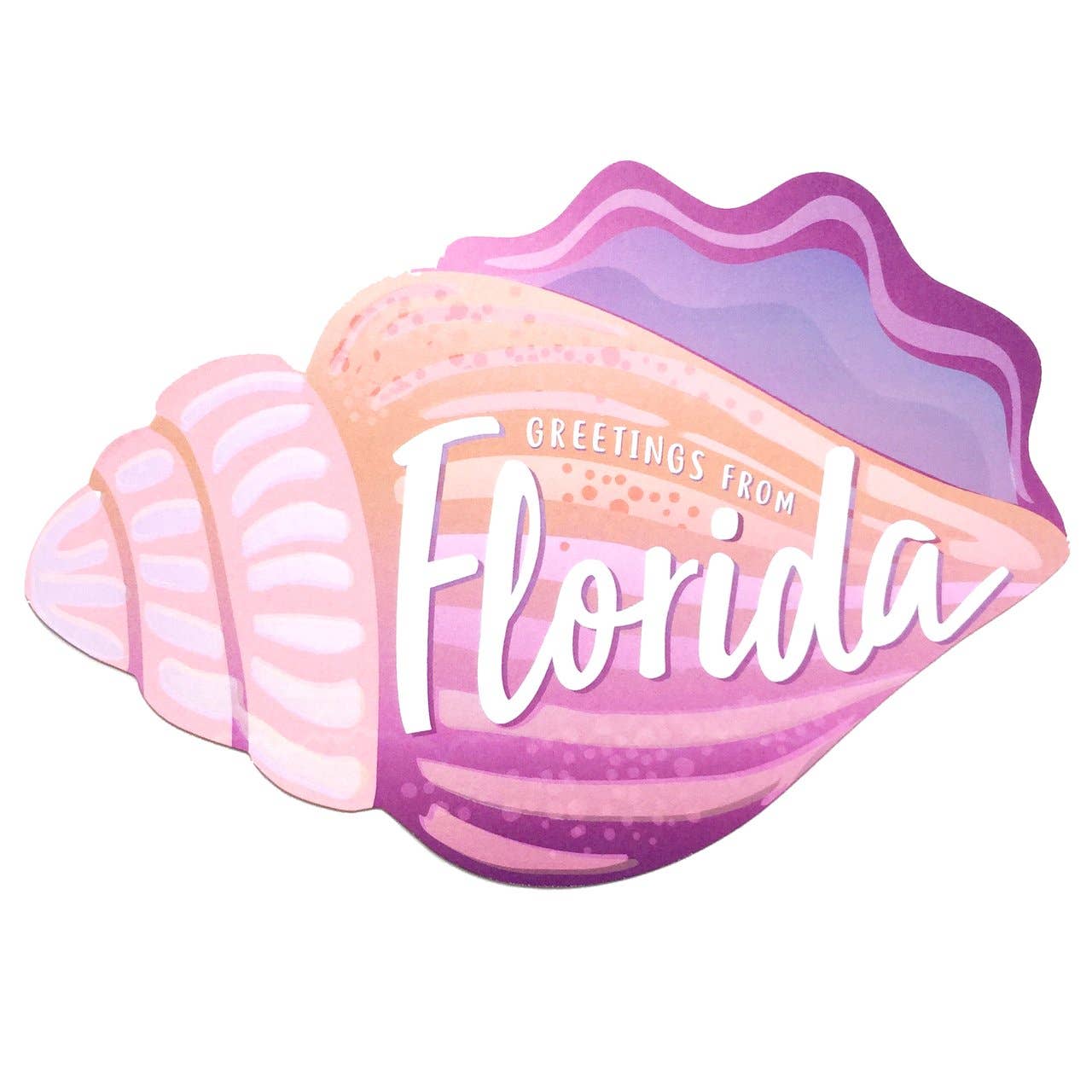 Florida Shell Die Cut Greeting Card