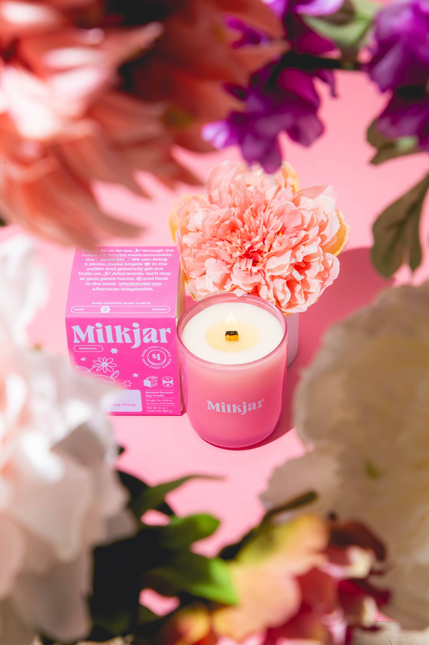 Milk Jar - Bloom Candle