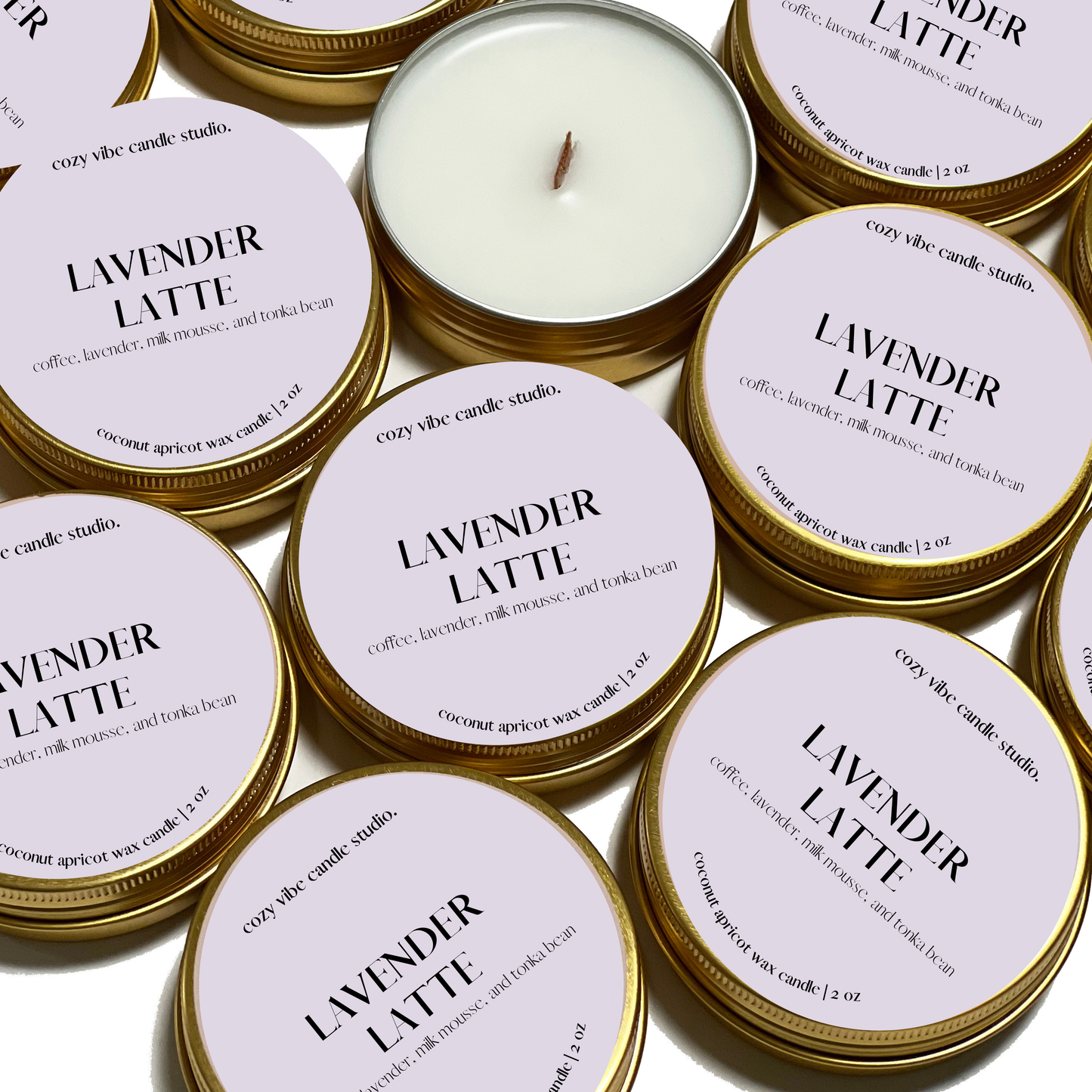 Lavender Latte | 2oz Travel Candle Tin