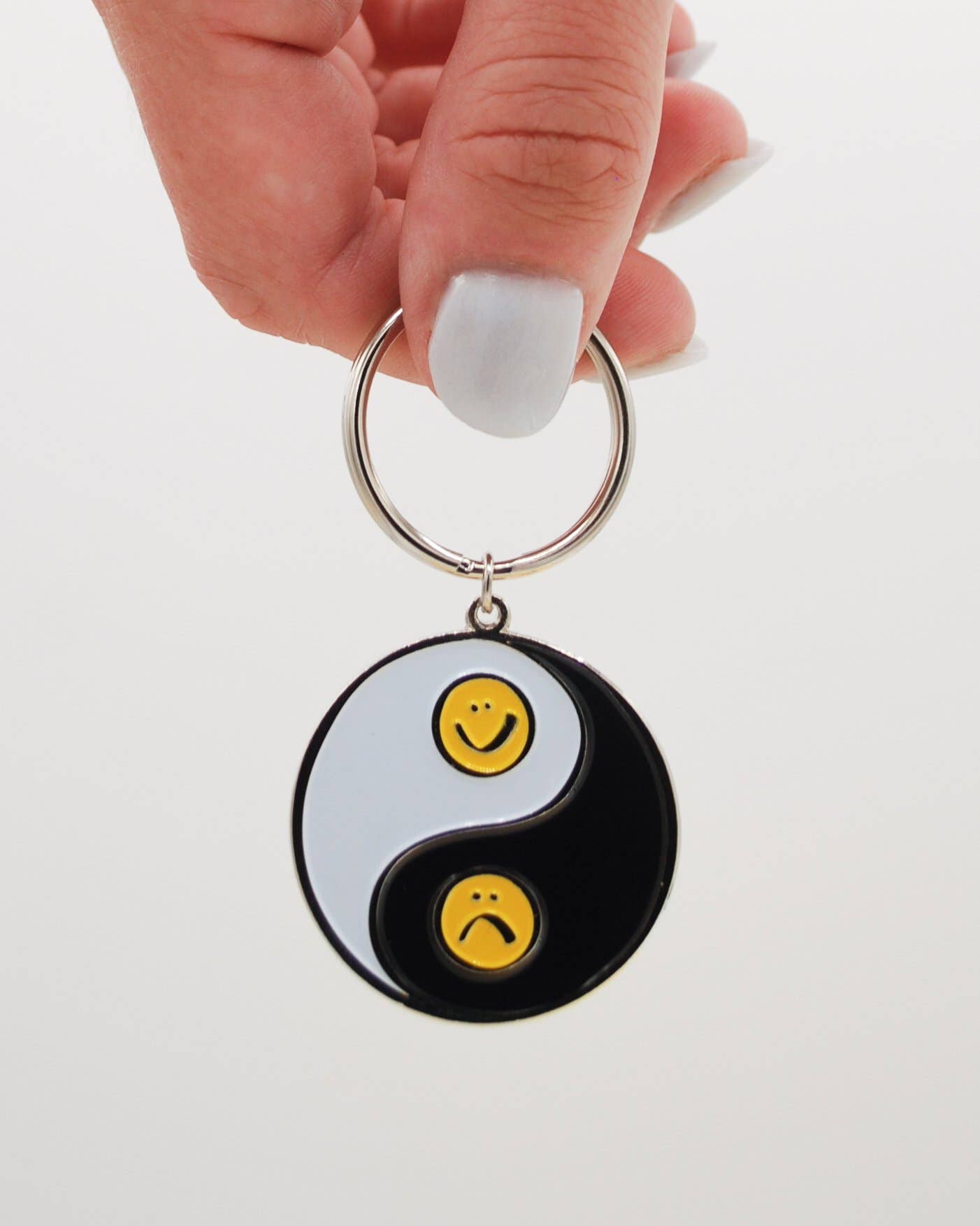 Best/Worst Yin Yang Enamel Keychain