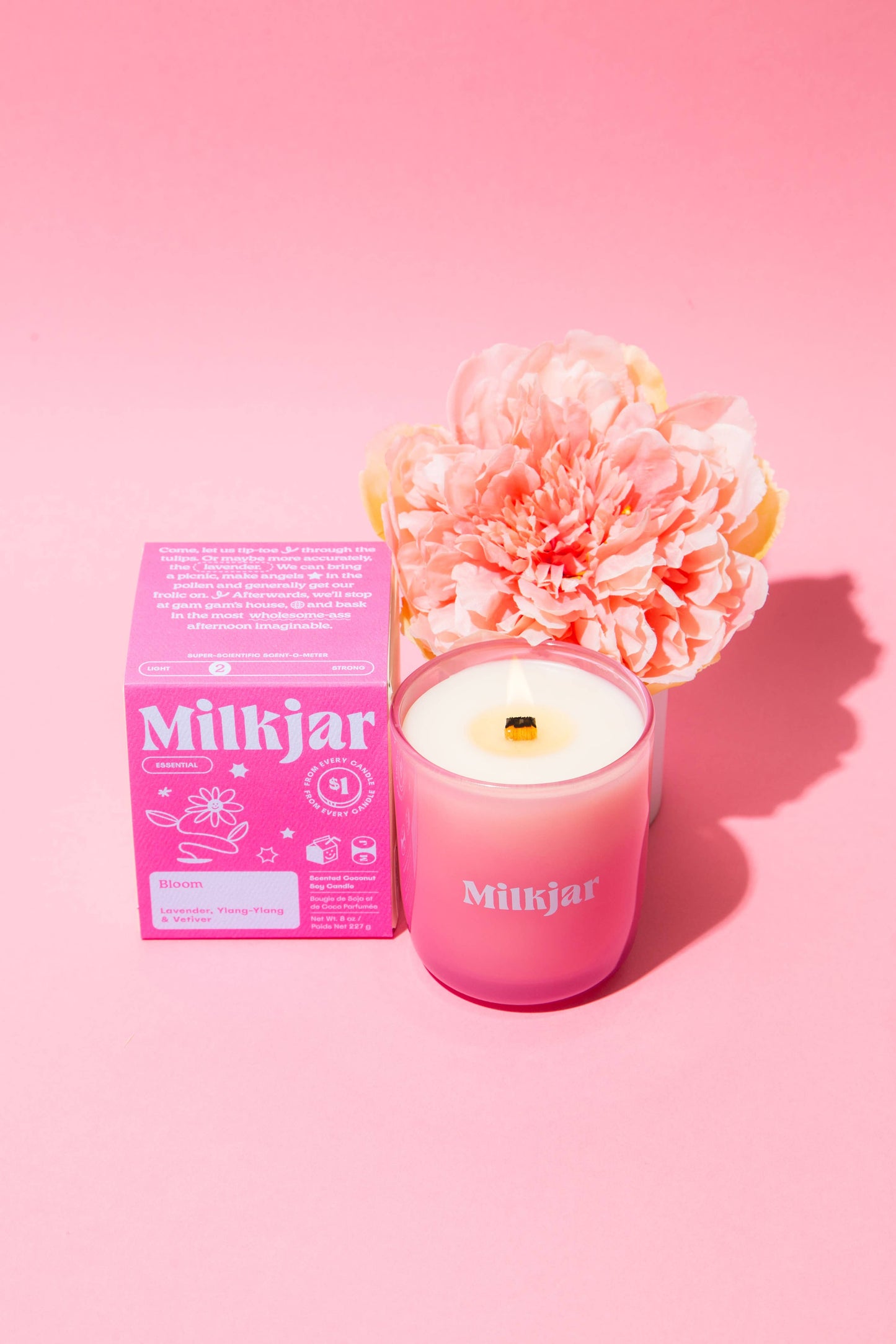 Milk Jar - Bloom Candle