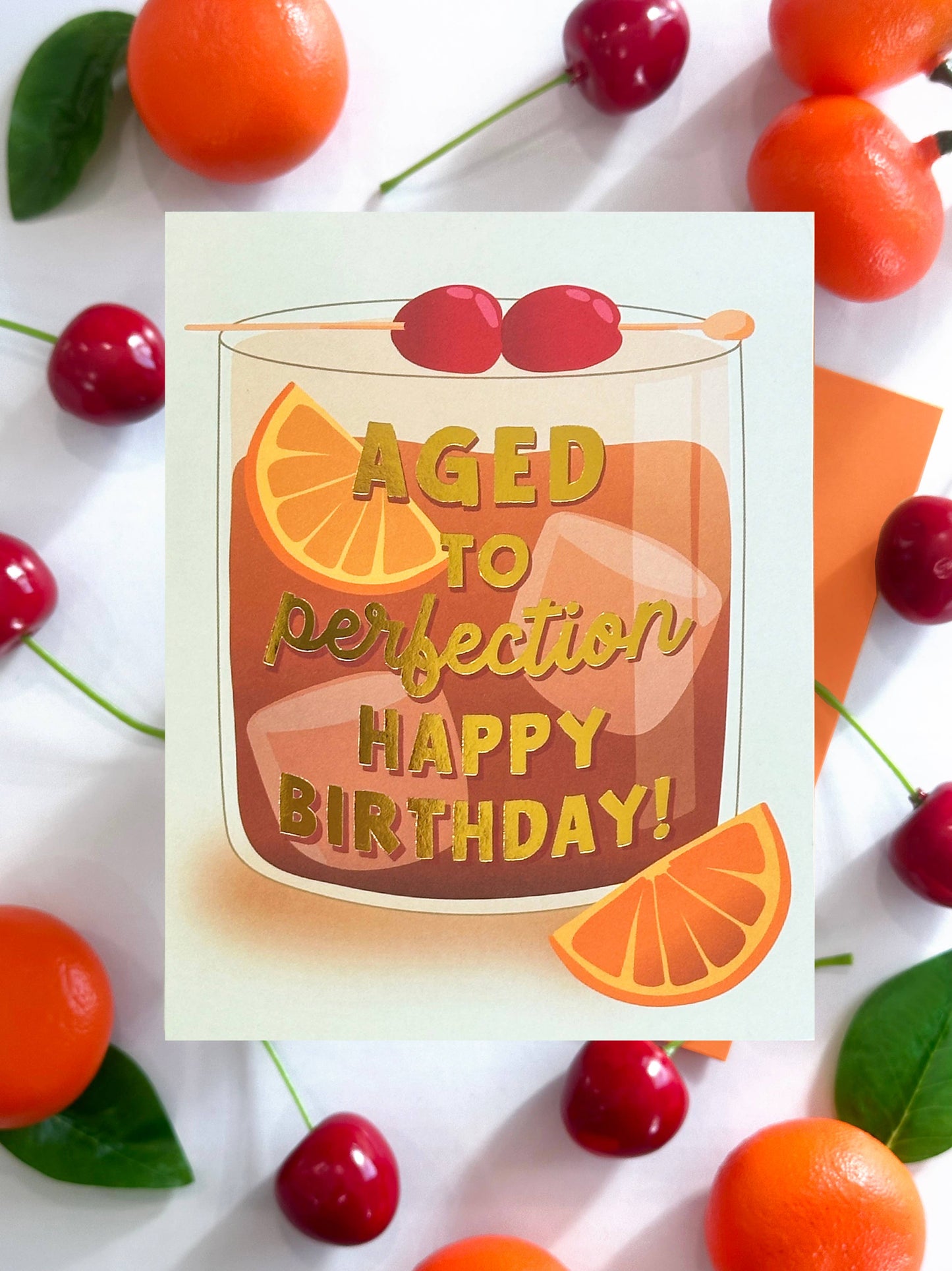 Aged to Perfection Whiskey Birthday Greeting Card