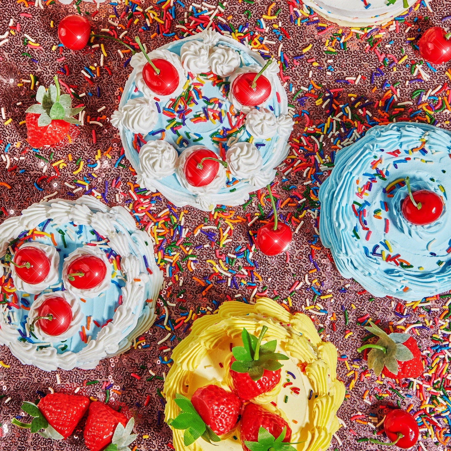 Blue Cherry Fake Cake Craft Kit