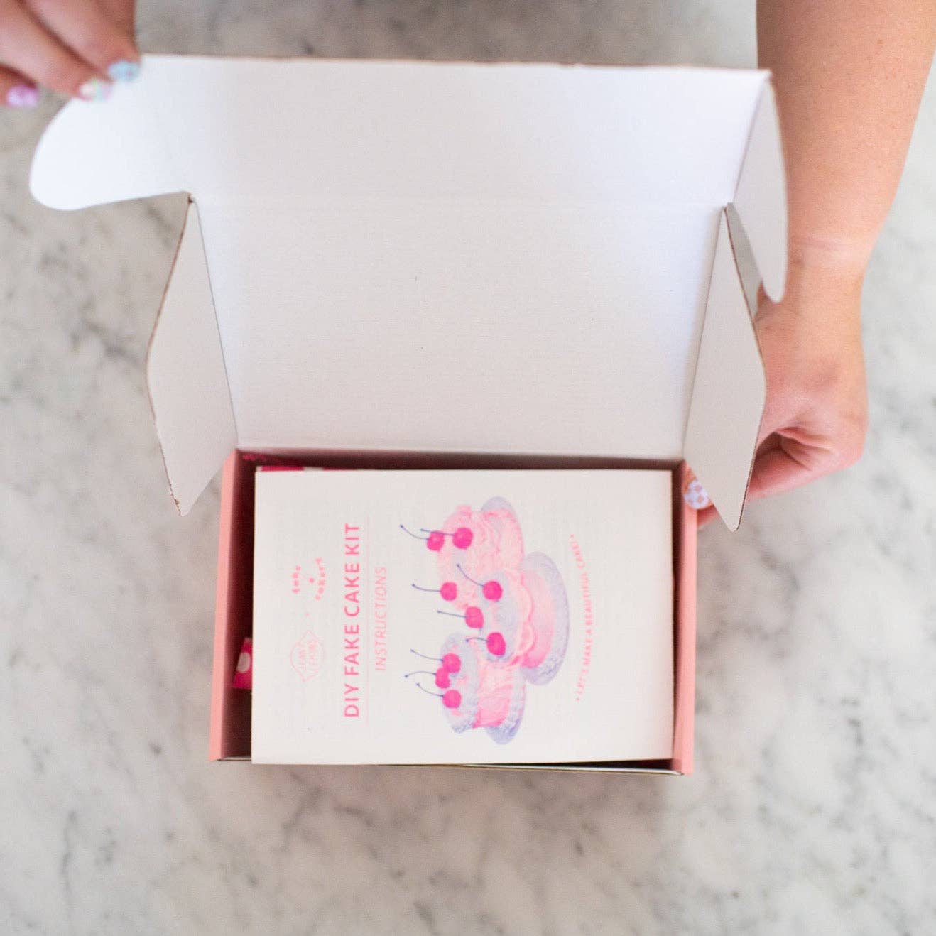 Pink Cherry Fake Cake DIY Craft Kit