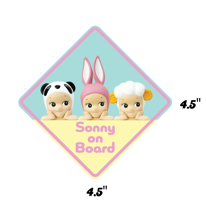 Sonny's on Board Sonny Angel Car Bike Bumper Sticker Decal : Sticker with stars