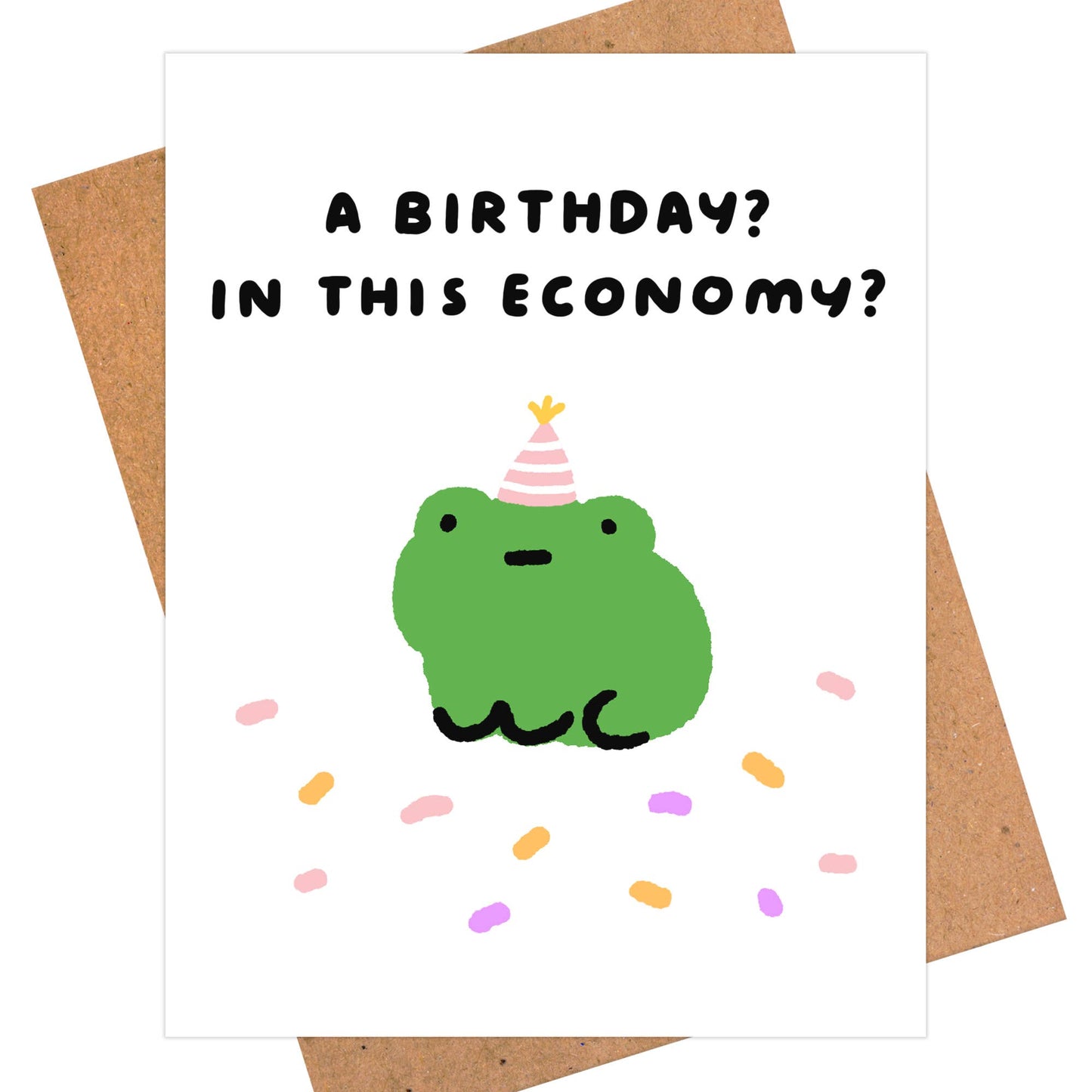 Economy-Proof Frog Birthday Card