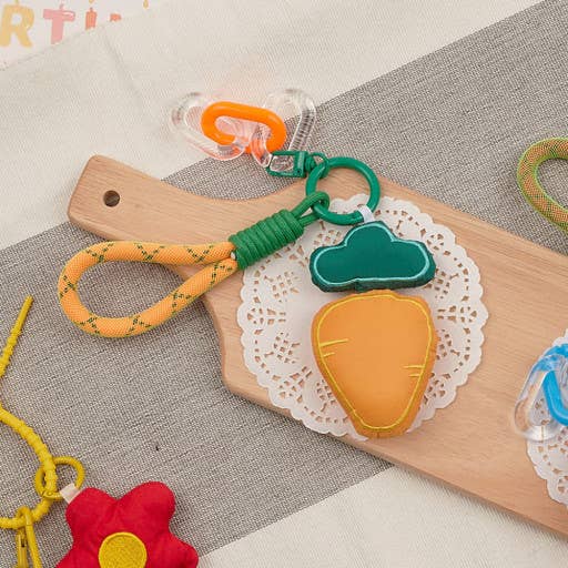 Puff 3D Shape Bag Deco Charm: Carrot