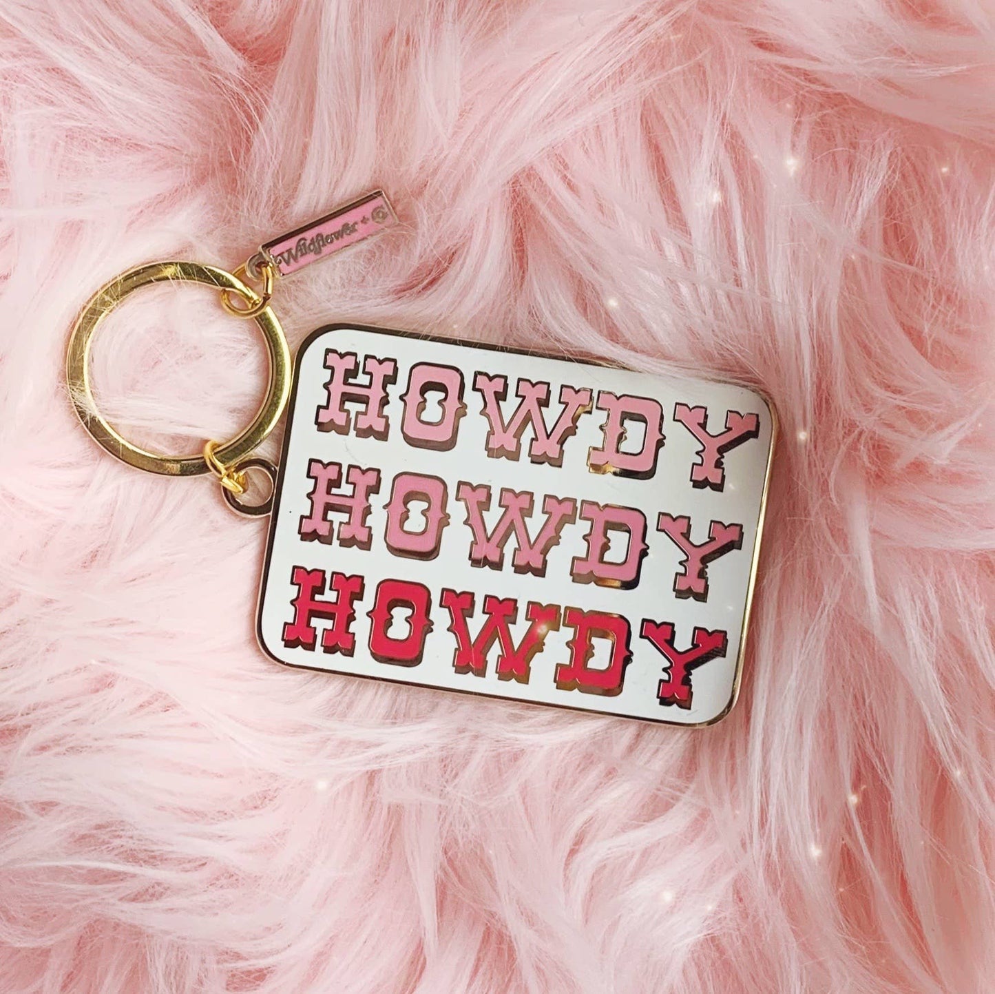 Howdy Enamel Keychain
