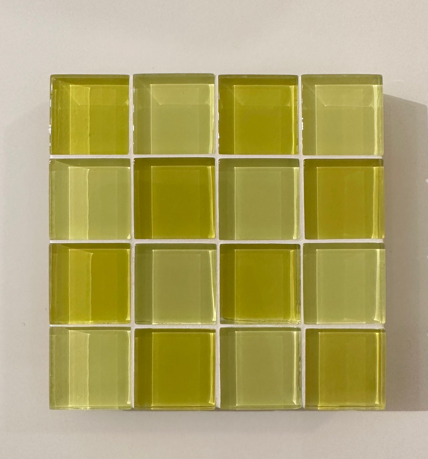 Lime glass coaster