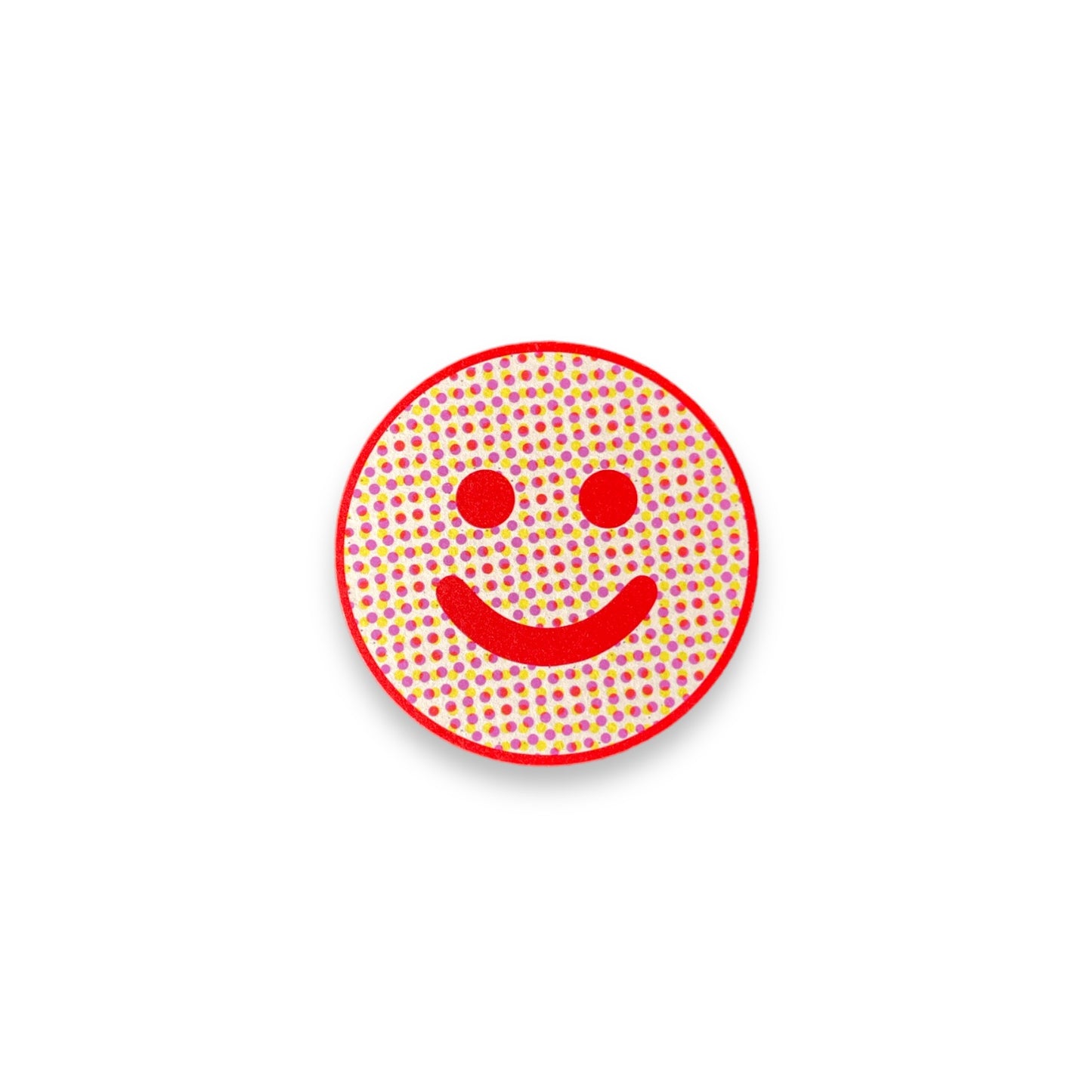 Pink Smiley Face Coaster