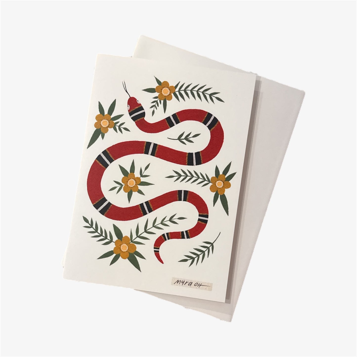Myra Oh Snake Greeting Card