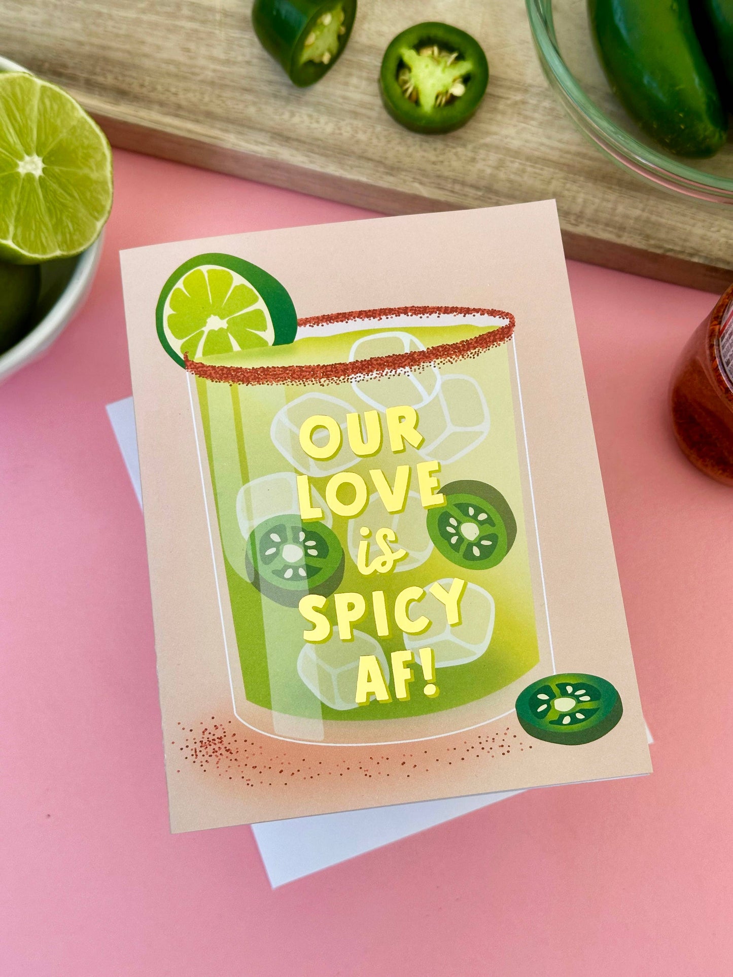 Spicy Love Margarita Greeting Card