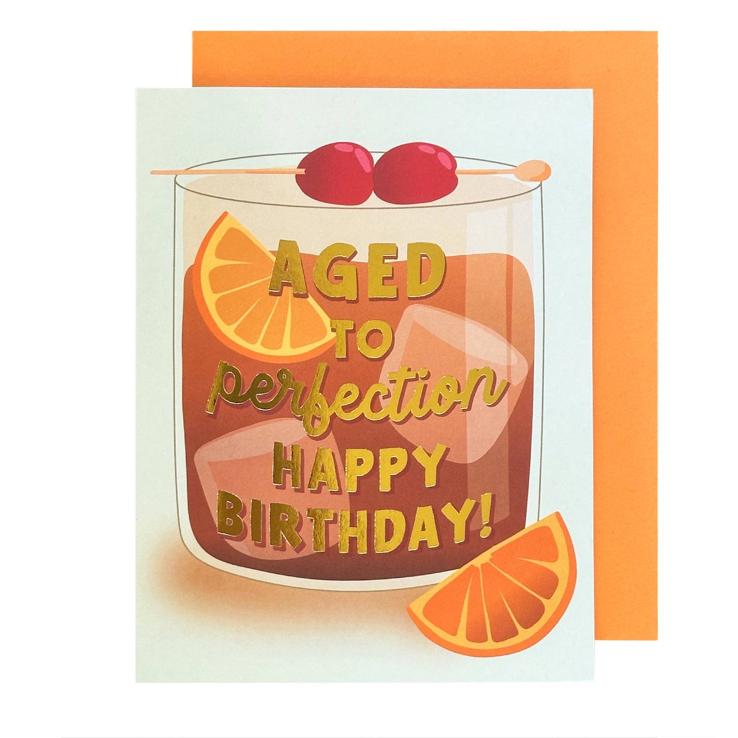 Aged to Perfection Whiskey Birthday Greeting Card
