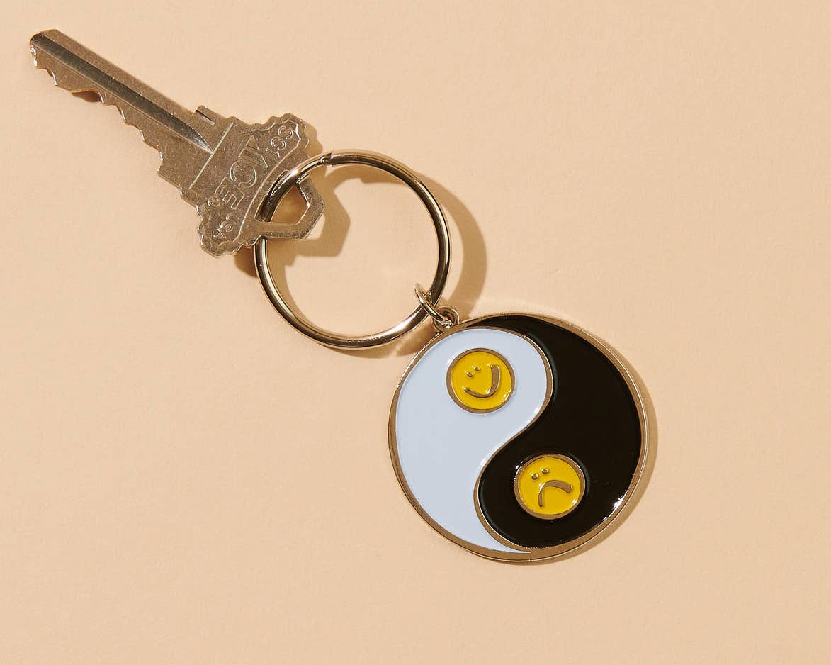 Best/Worst Yin Yang Enamel Keychain