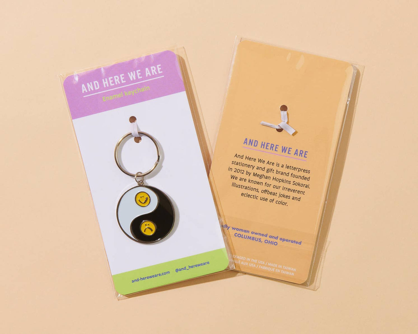 Best/Worst Yin Yang Enamel Keychain
