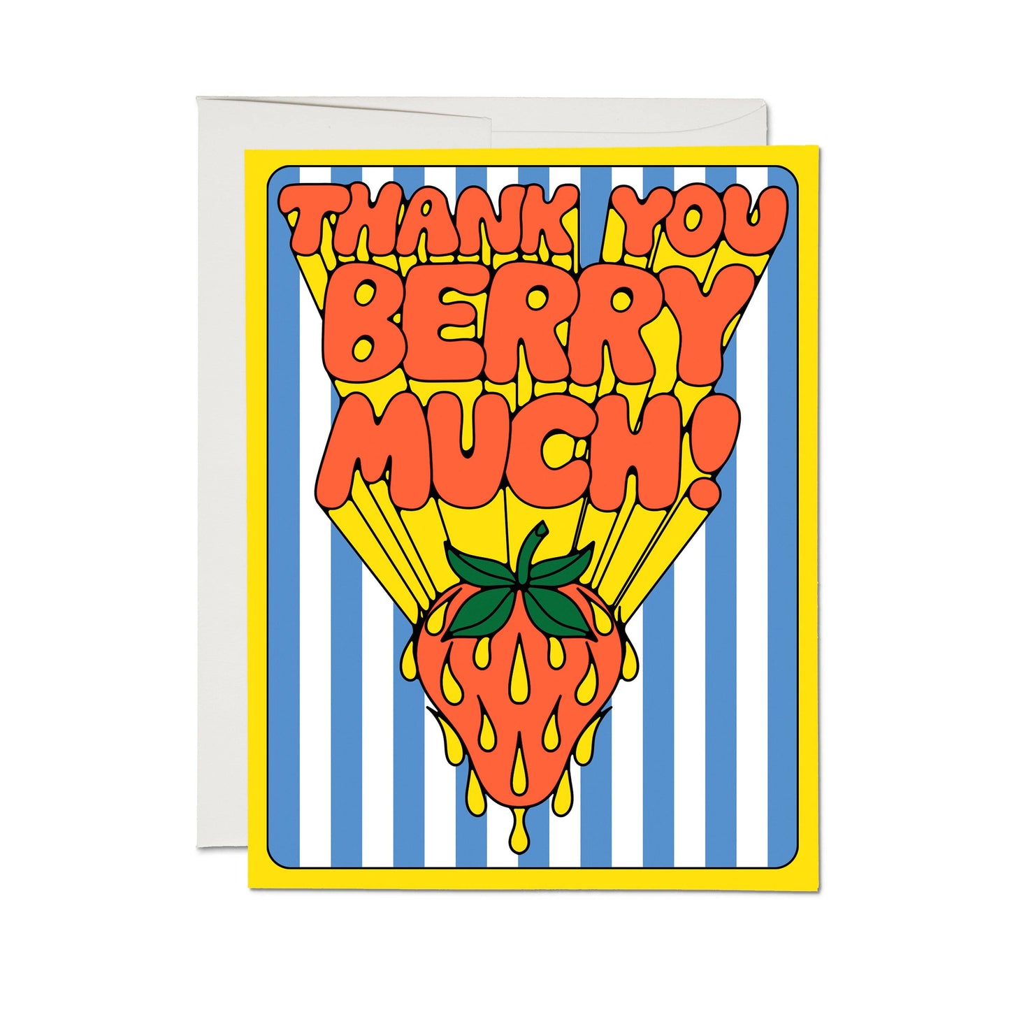 So Many Strawberries greeting card: Single