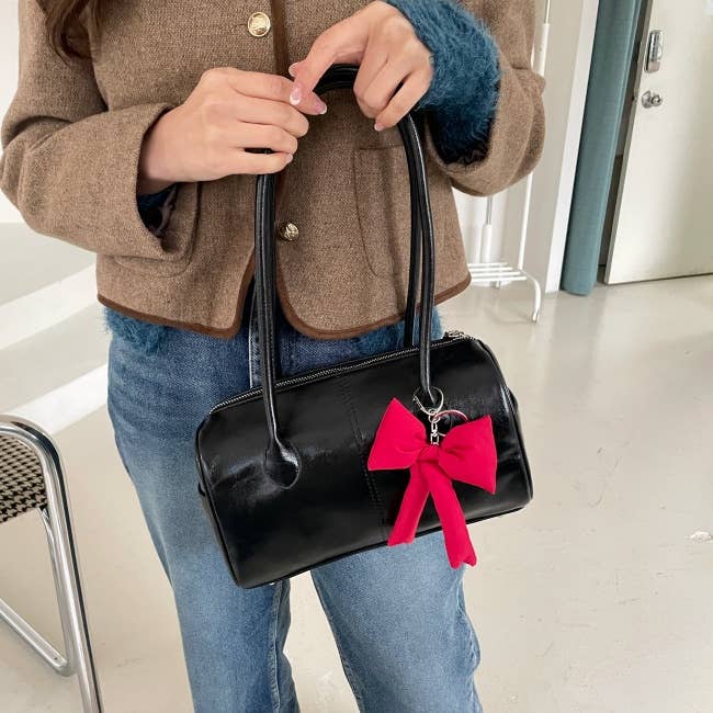 Red Bow Bag Charm