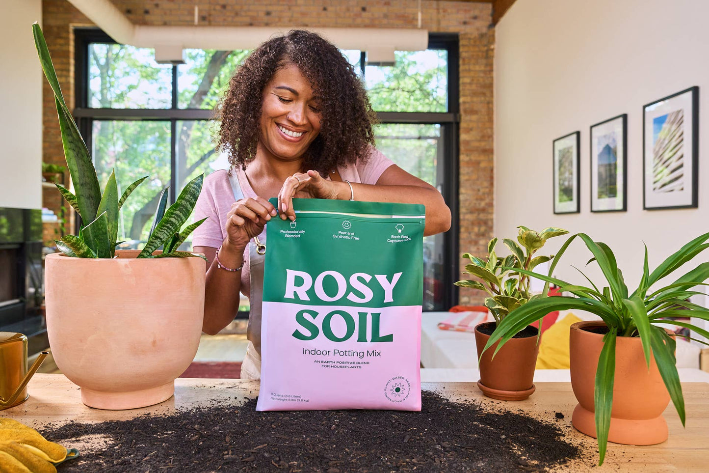 4qt Organic potting soil mix, indoor, houseplant & herbs