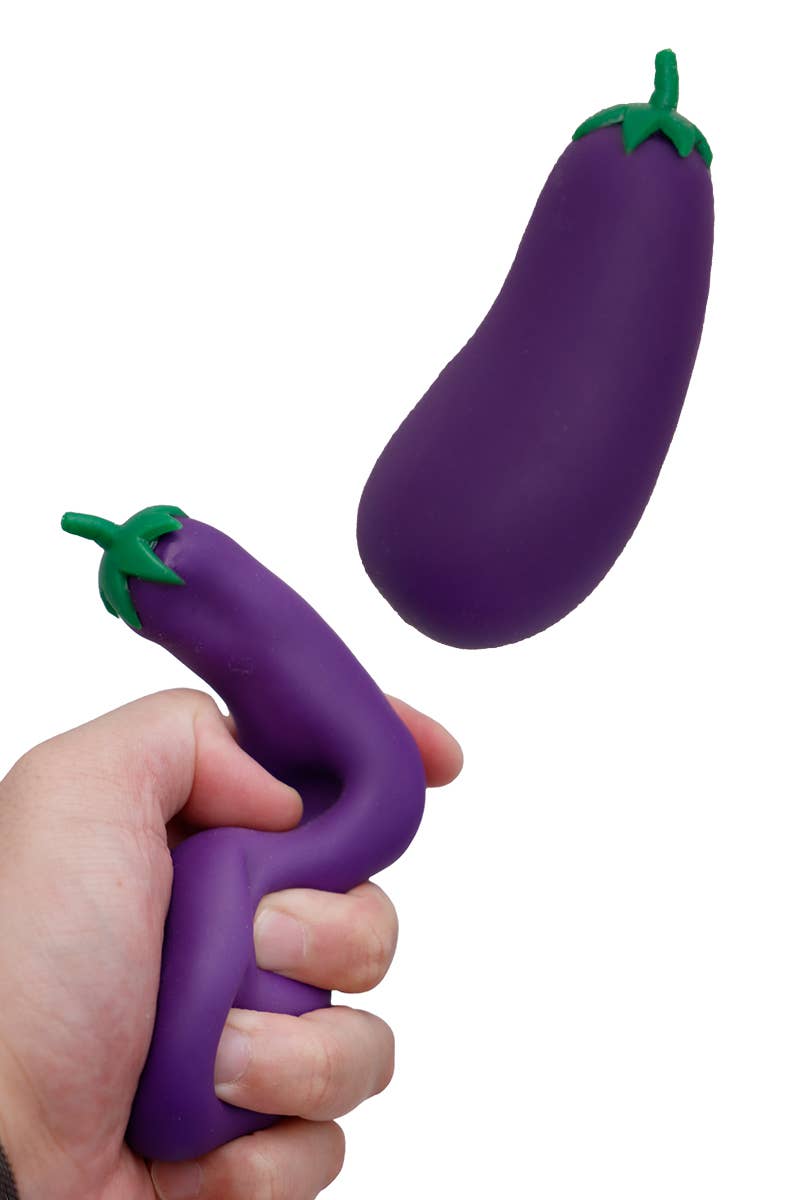 Eggplant Sand Filled Stretch Pull Soft Squishy Toy