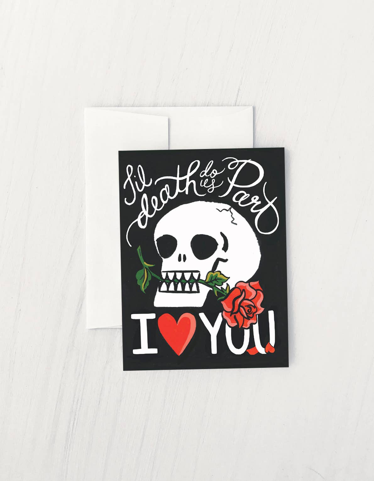 Skull & Rose Card