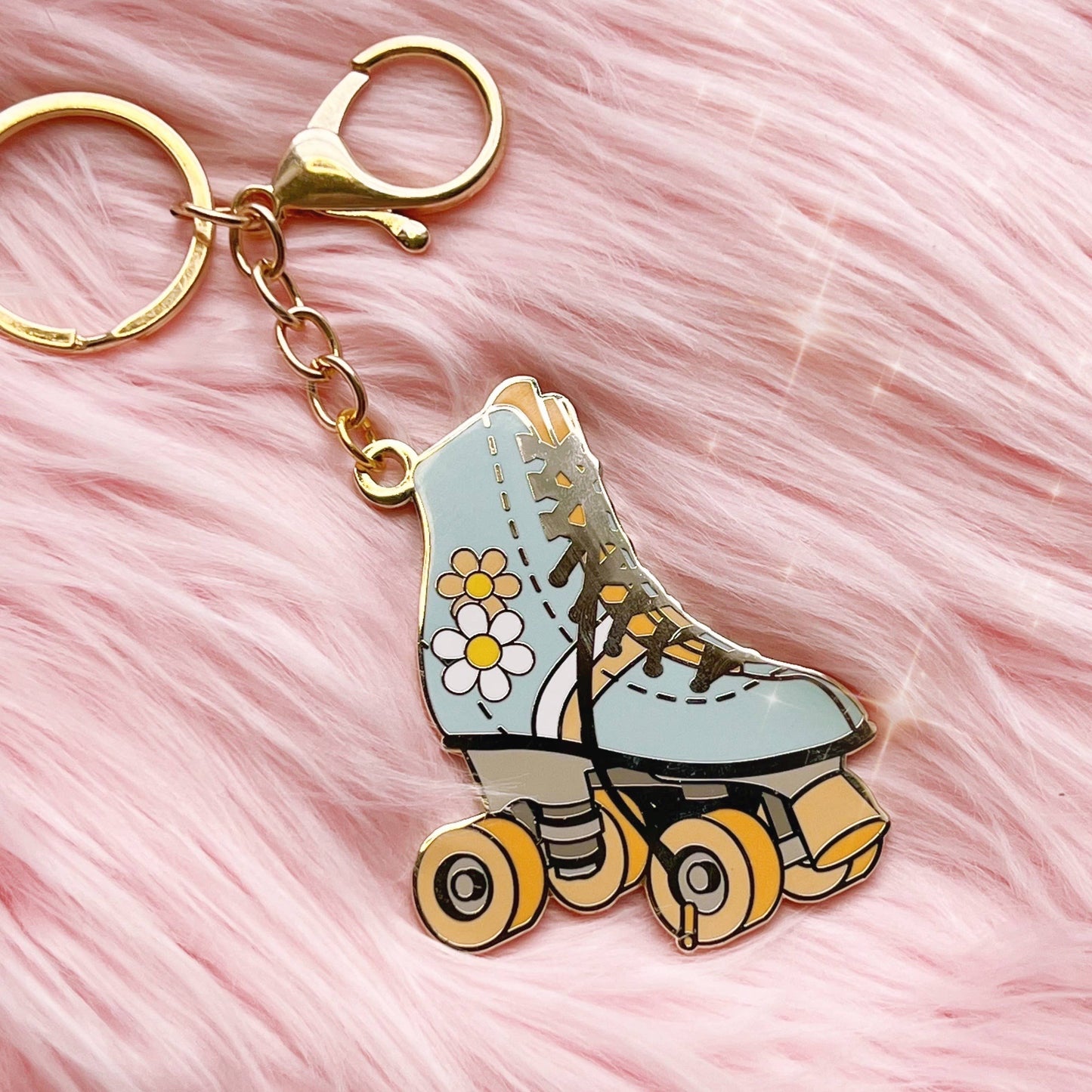 Roller Skate Enamel Keychain