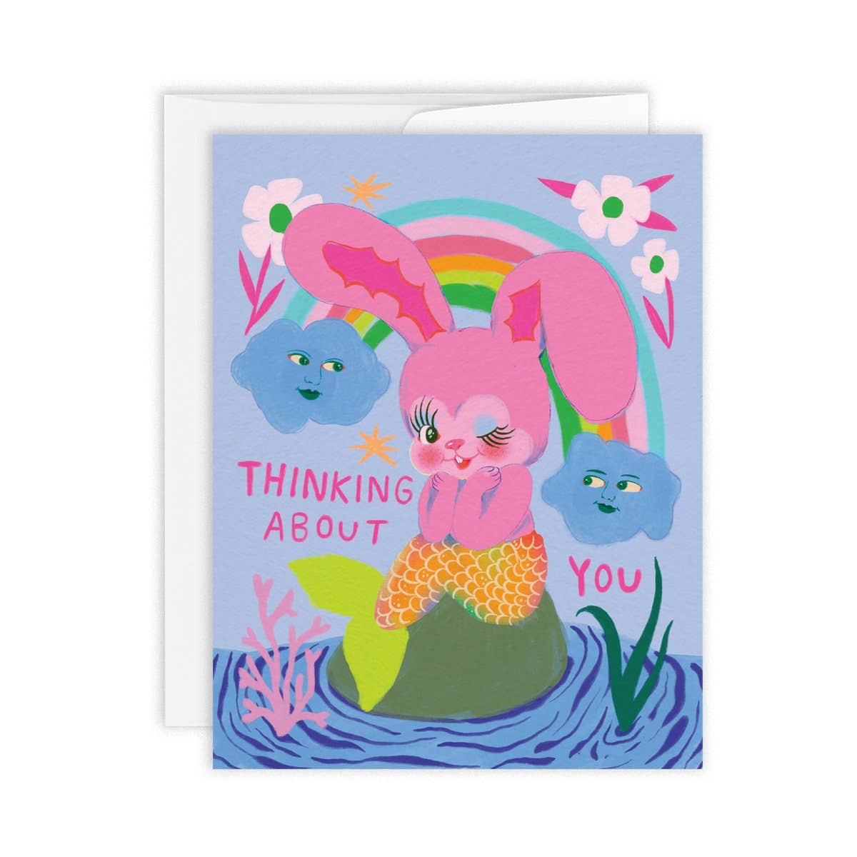 BUNNY MERMAID Greeting card