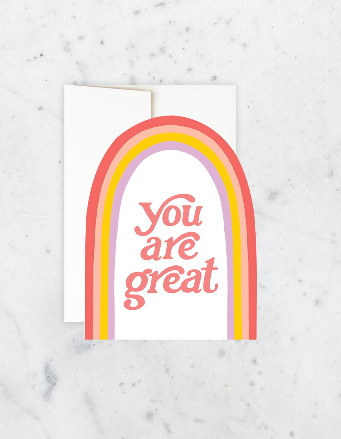 Great Rainbow Die Cut Card