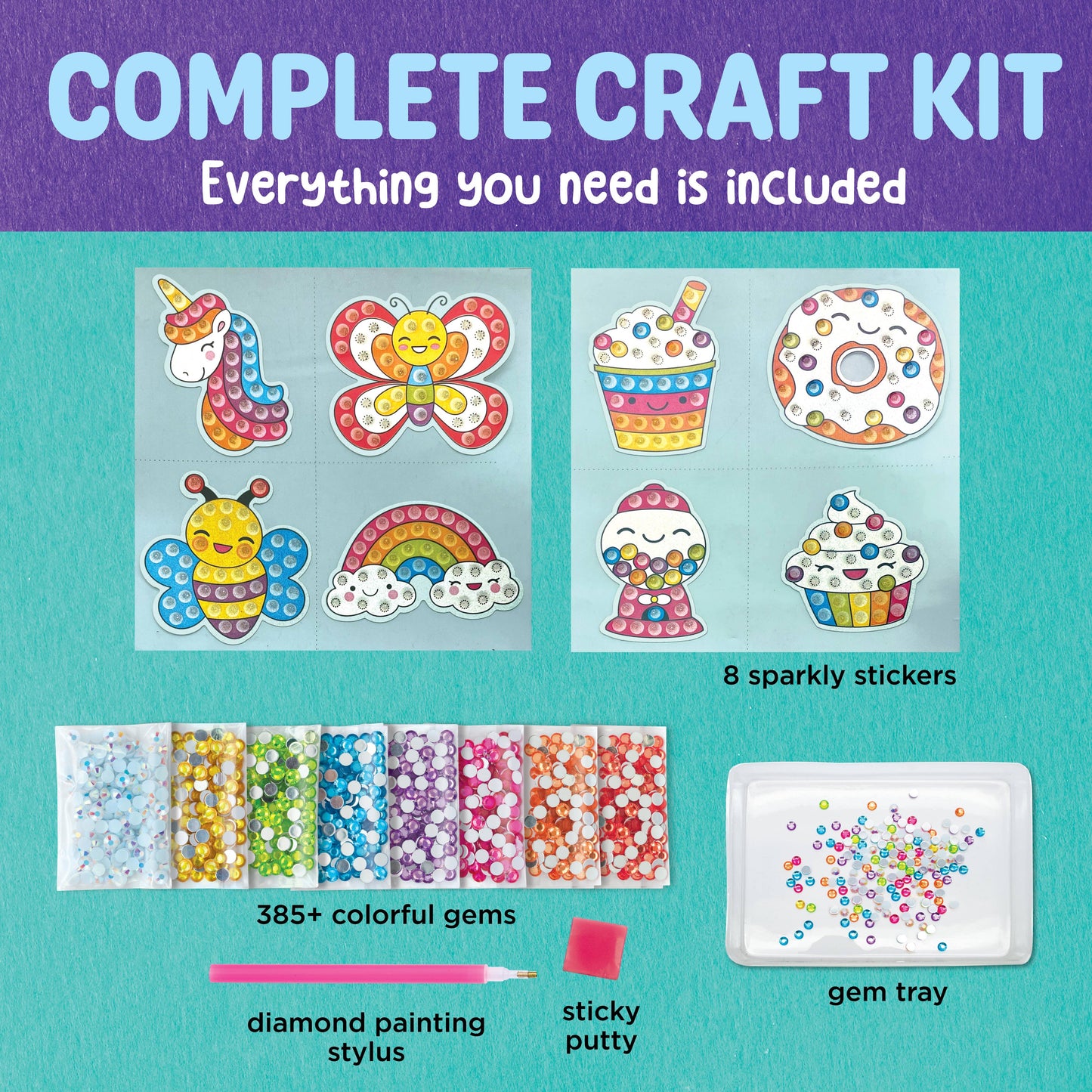 Gem Diamond Painting Stickers Mini Kit