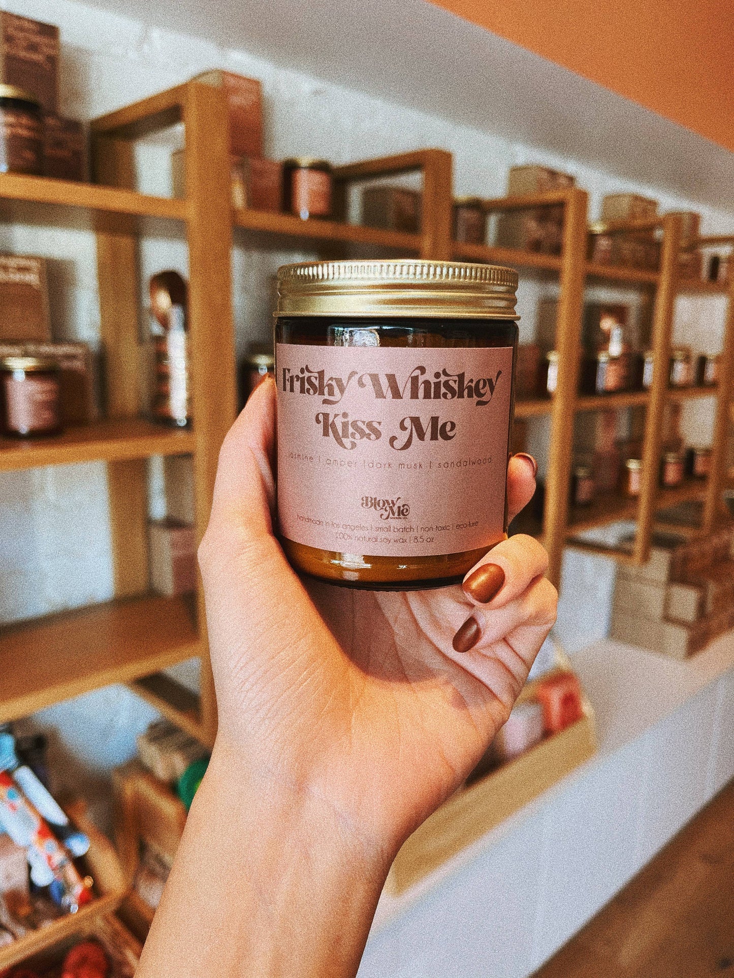 Frisky Whiskey Kiss Me Scented Candle