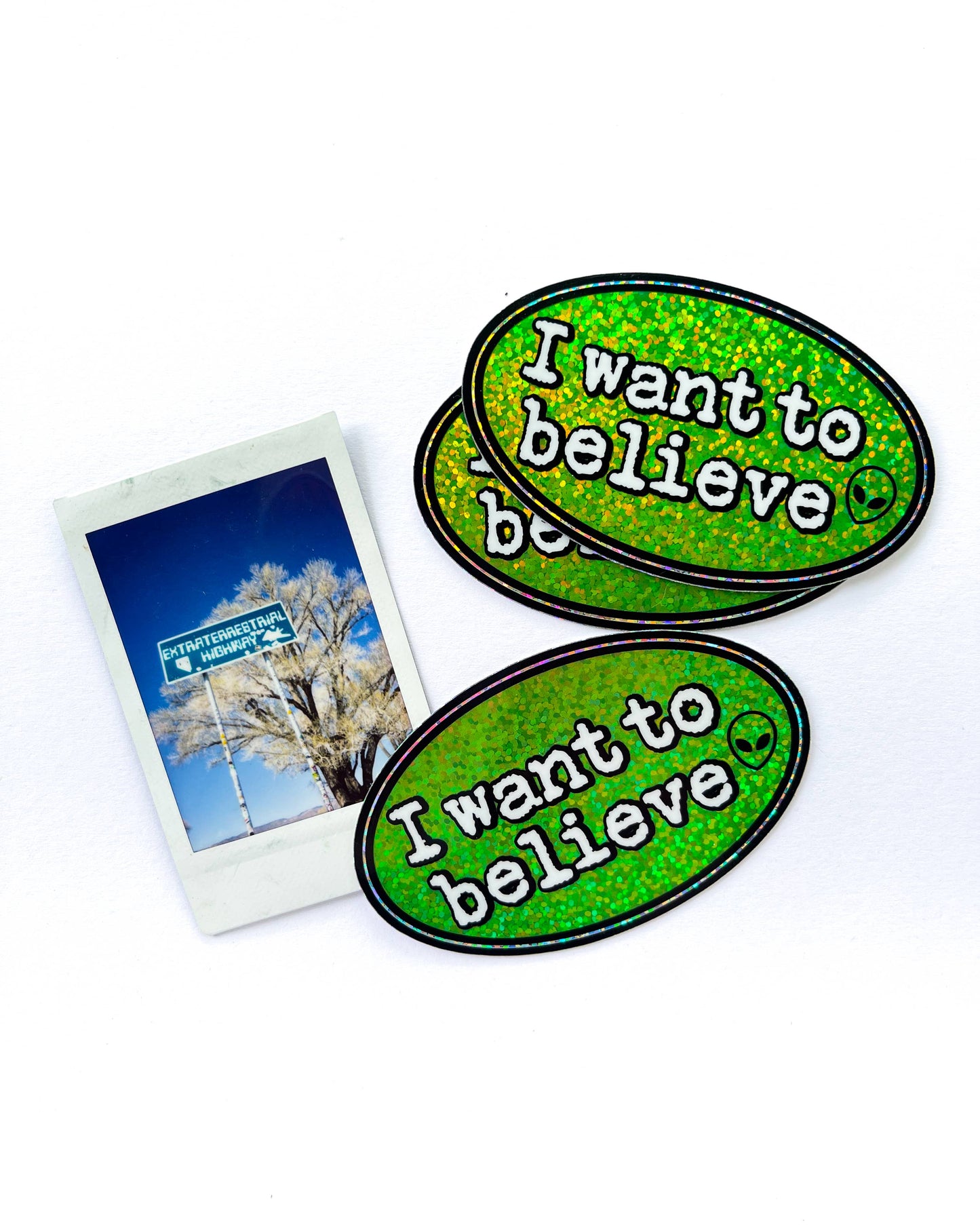 I Want To Believe Glitter Sticker