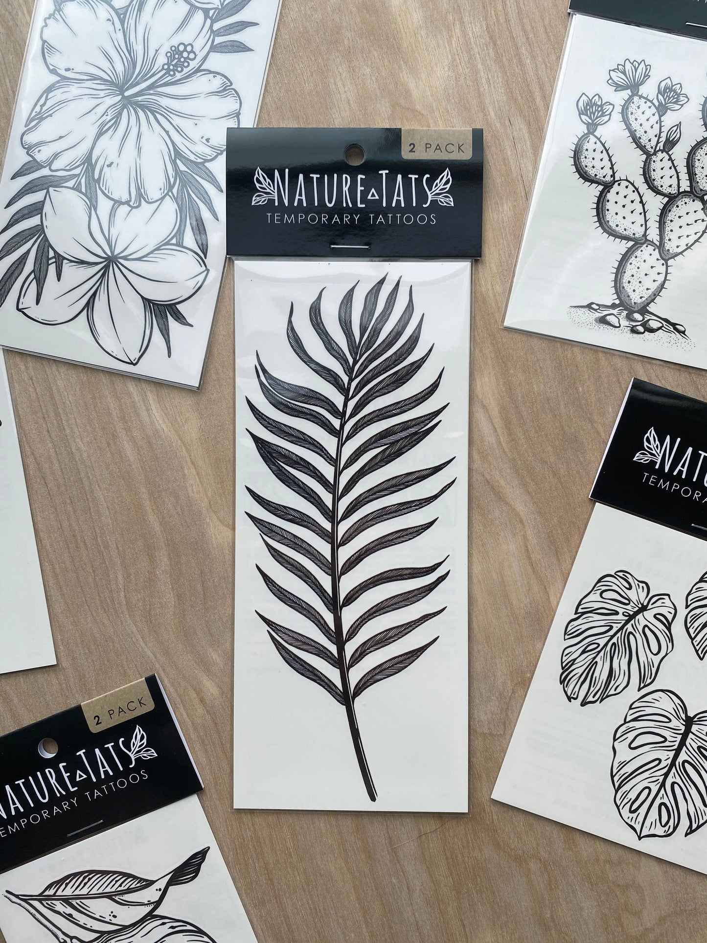 Palm Leaf Temporary Tattoo: 1-Pack