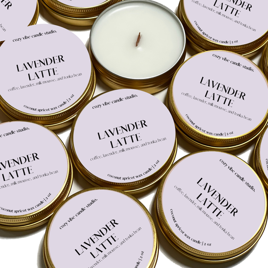 Lavender Latte | 2oz Travel Candle Tin