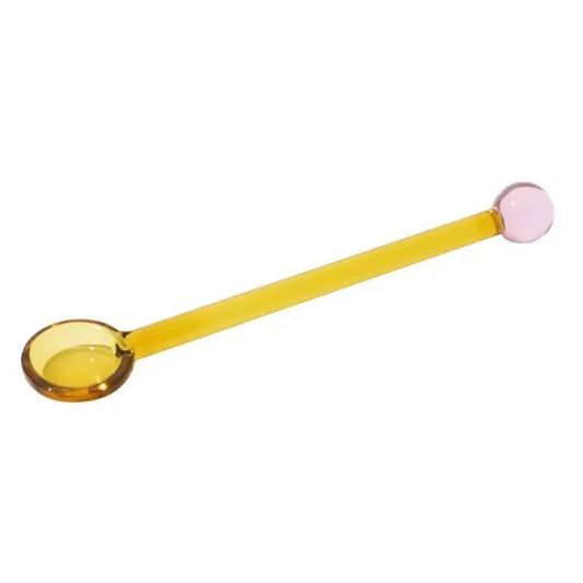 Glass Spoon - Yellow