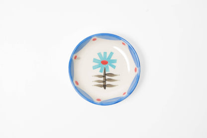 Small Flower Trinket Tray-Trinket Dish-Blue