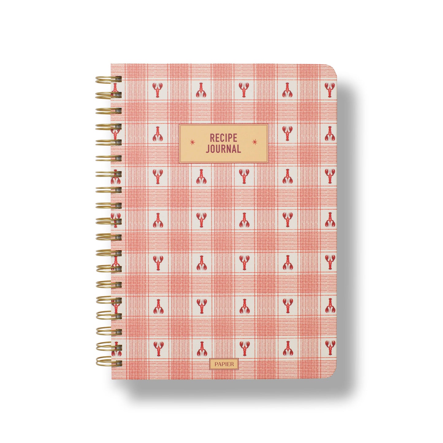 Guided Recipe Journal- Lobster Gingham