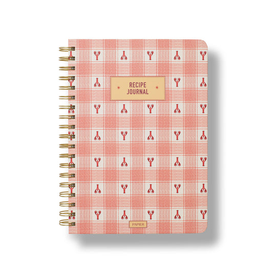 Guided Recipe Journal- Lobster Gingham