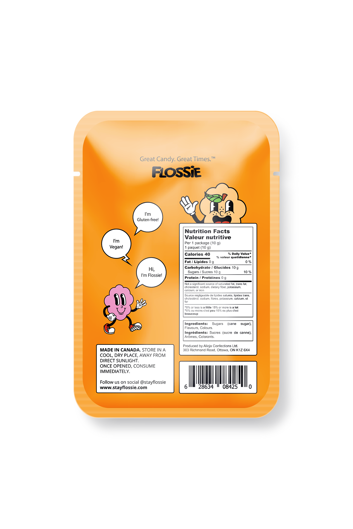 Flossie - Tangerine Cotton Candy