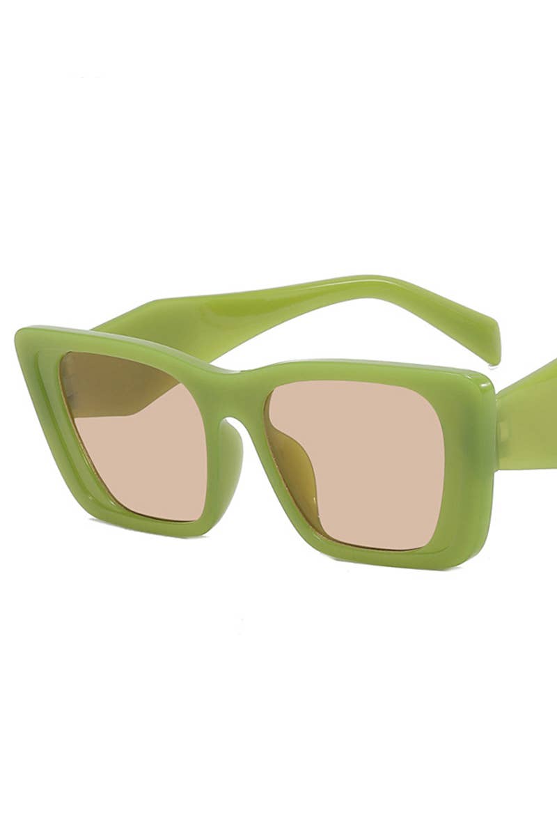 Squared Sunglasses - Avocado