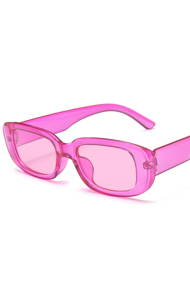 Rectangle Sunglasses - Hot Pink