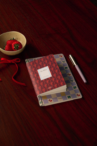 Lined Notebook Set- Checkerboard & Bows