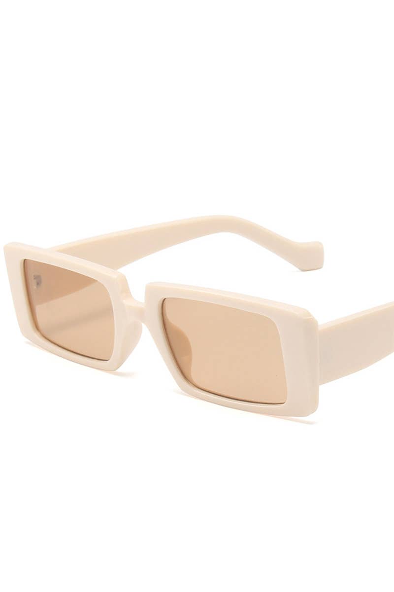 Rectangle Sunglasses - Beige