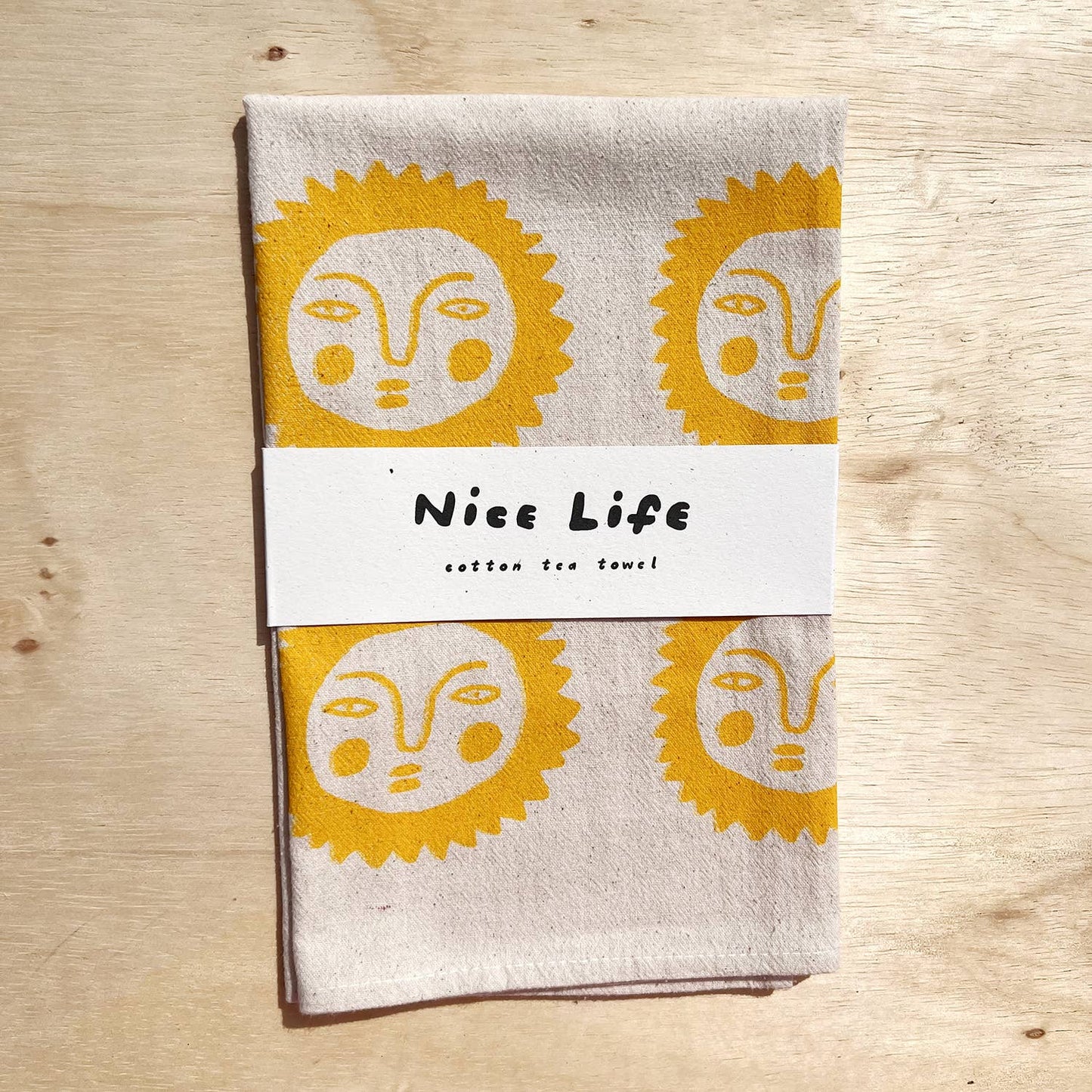 Sun tea towel: Yellow