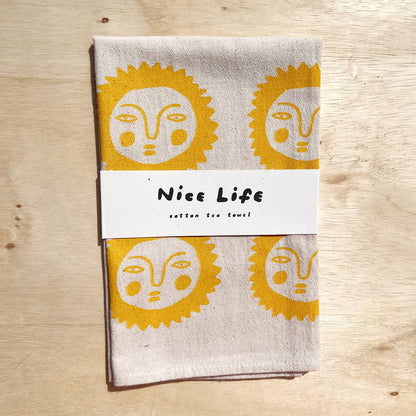 Sun tea towel: Yellow