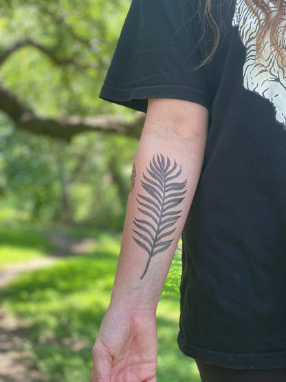 Palm Leaf Temporary Tattoo: 1-Pack