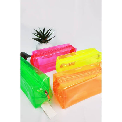 Neon Clear Cosmetic Bag