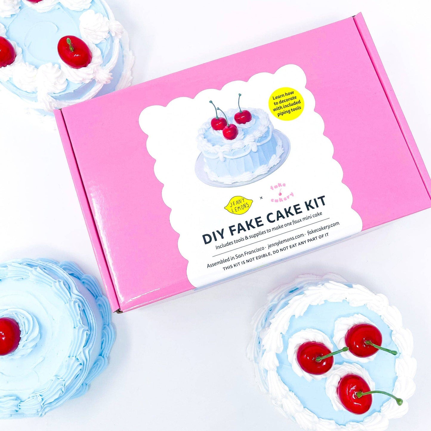 Blue Cherry Fake Cake Craft Kit