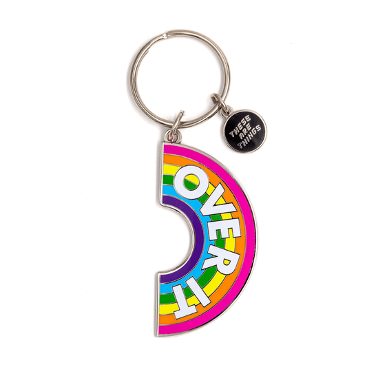 Over It Enamel Keychain