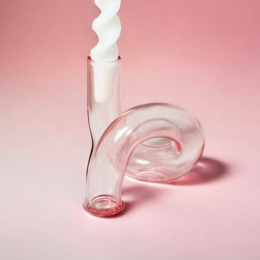Swirl Vase/Candle Holder - Ballet Slipper