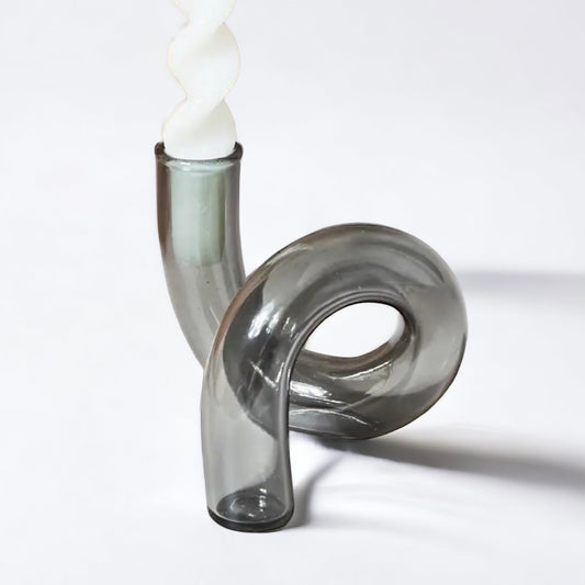 Swirl Vase/Candle Holder - Ash